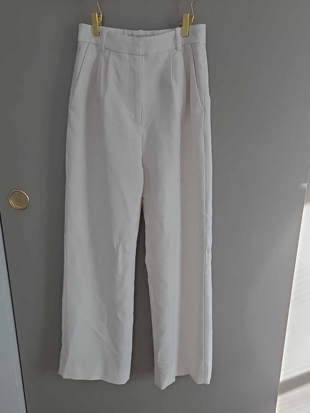 Abercrombie & Fitch Sloan White/Cream Wide Leg Pant 26/2R